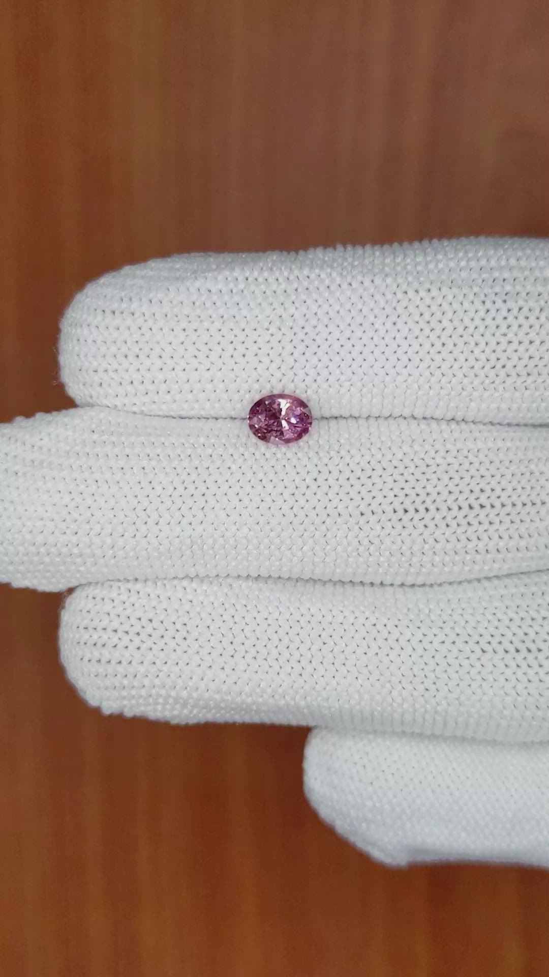0.74 Ct. Pink Sapphire from Ceylon (Sri Lanka) Size Video