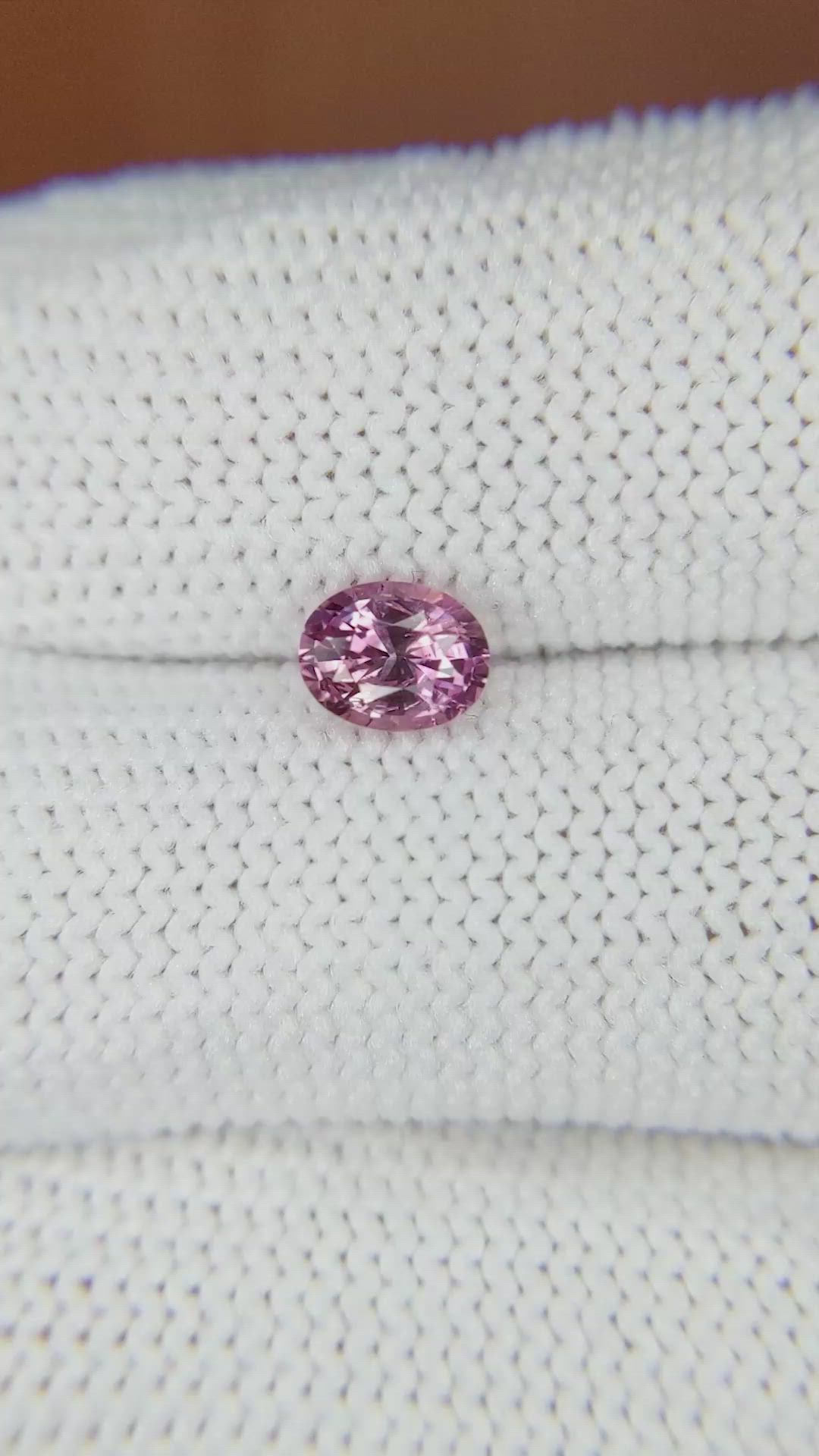 0.74 Ct. Pink Sapphire from Ceylon (Sri Lanka) Size Video