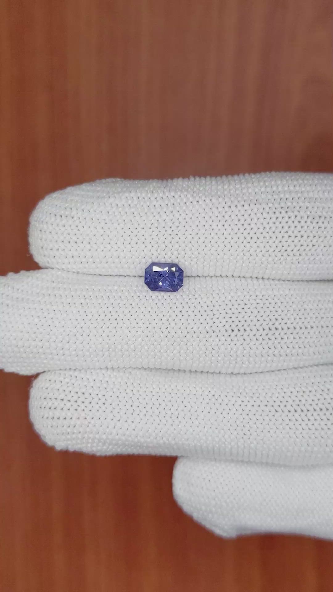0.88 Ct. Bluish Purple Sapphire from Ceylon (Sri Lanka) Size Video
