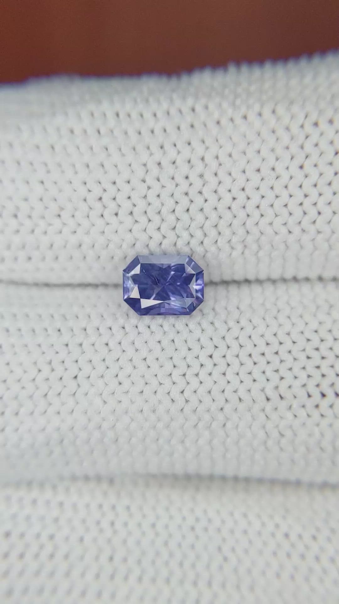 0.88 Ct. Bluish Purple Sapphire from Ceylon (Sri Lanka) Size Video