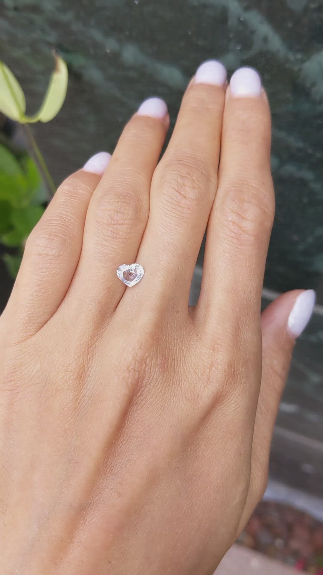 1.03 Ct. White Sapphire from Ceylon (Sri Lanka) Size Video