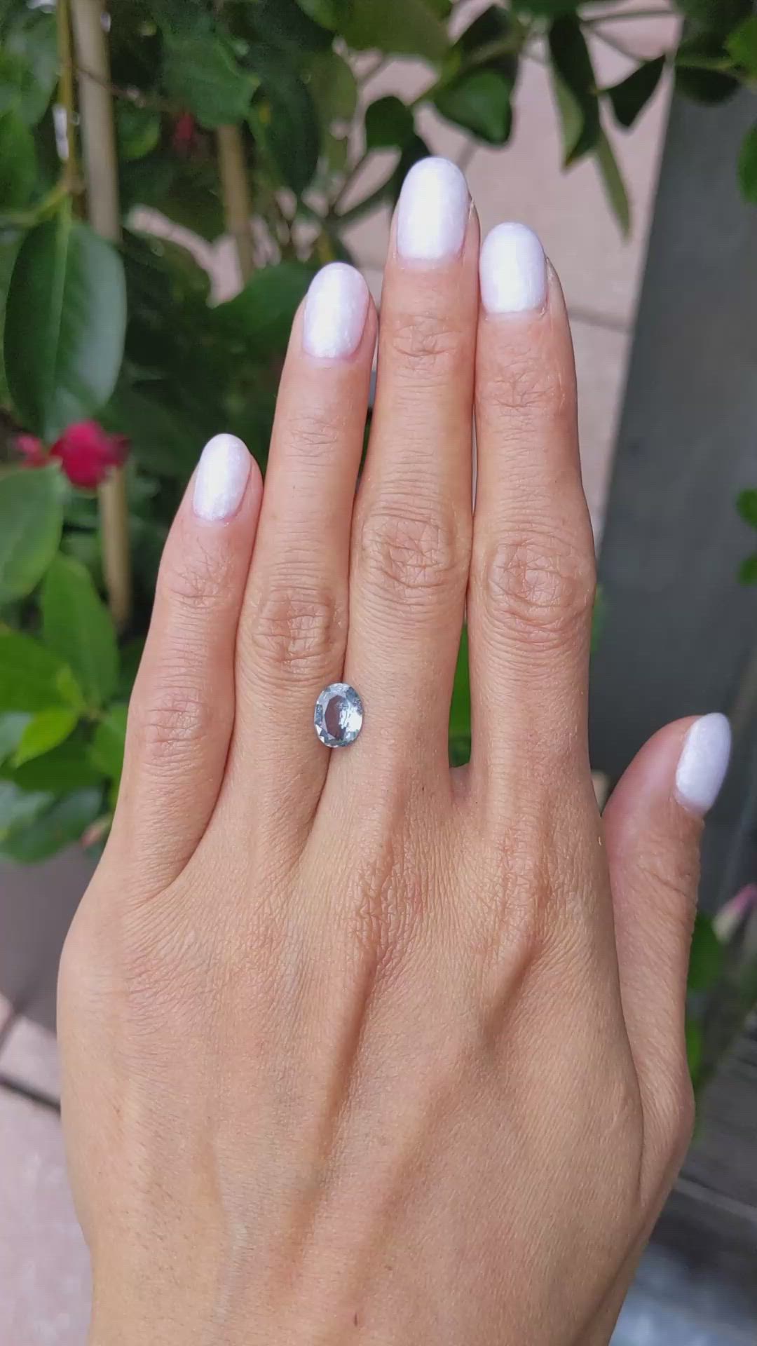 1.52 Ct. Greenish Blue Sapphire from Montana Size Video