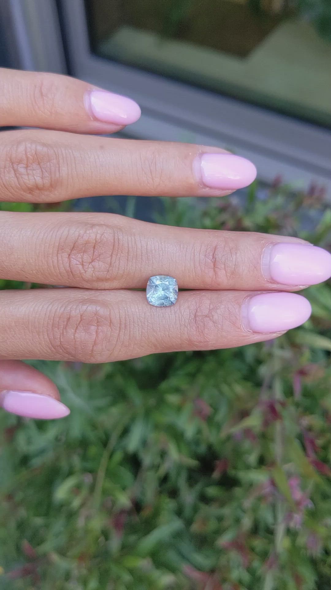 2.00 Ct. Greenish Blue Sapphire from Montana Size Video