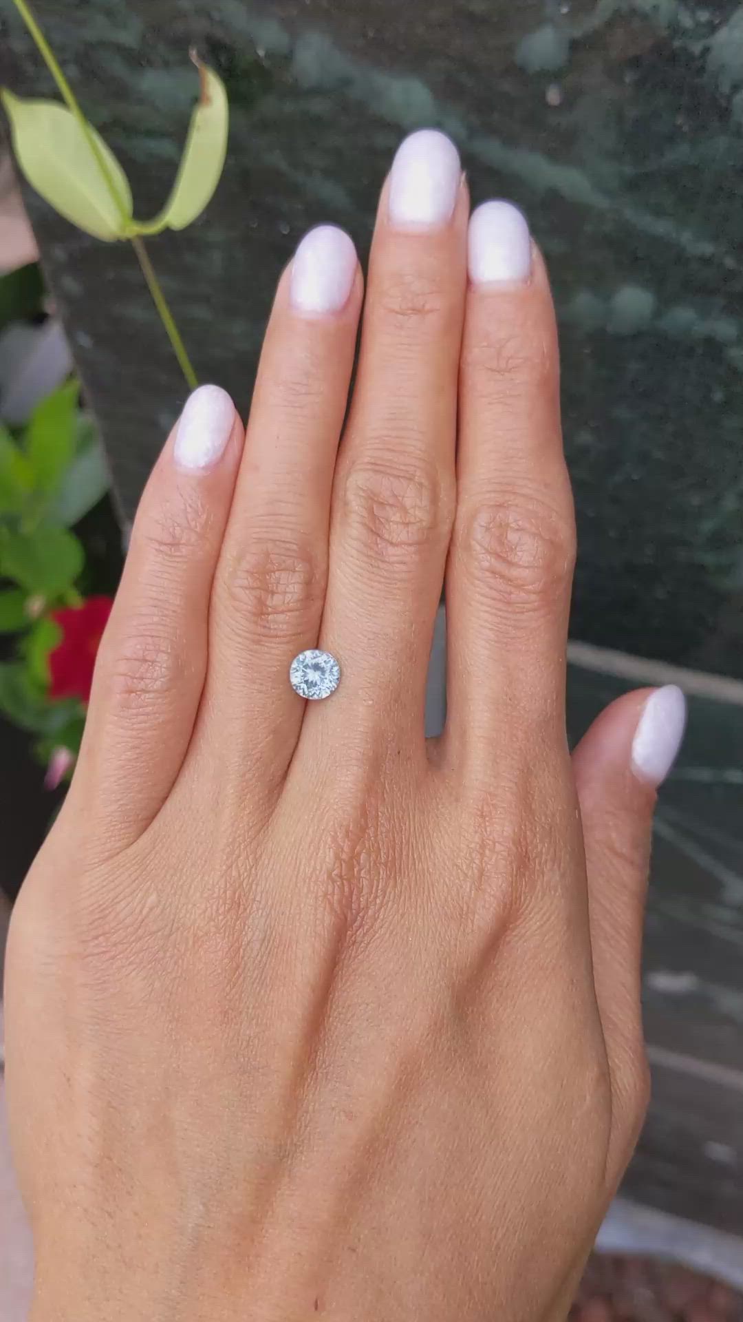 1.33 Ct. Greenish Blue Sapphire from Ceylon (Sri Lanka) Size Video