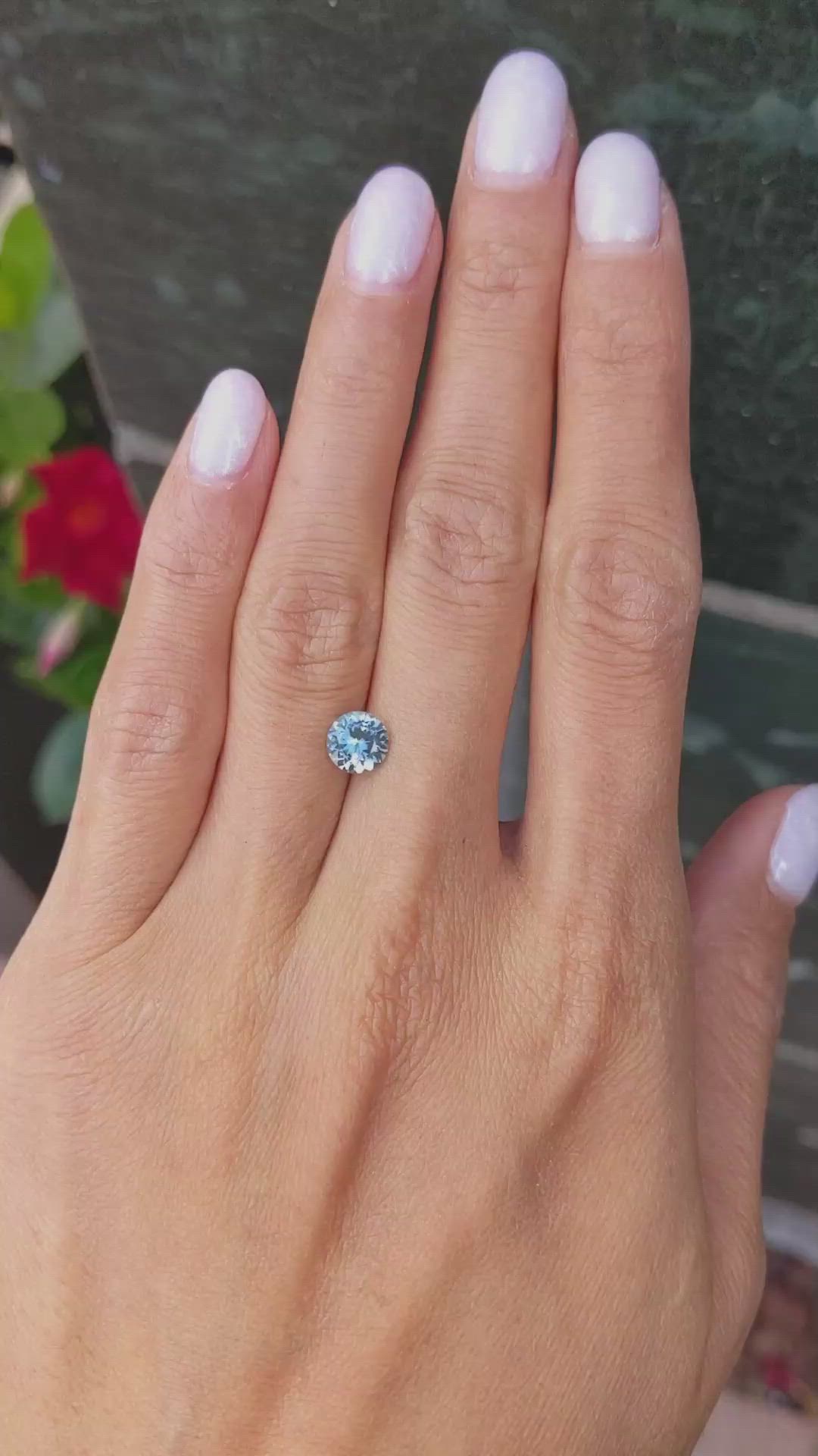 1.20 Ct. Bluish Green Sapphire from Ceylon (Sri Lanka) Size Video