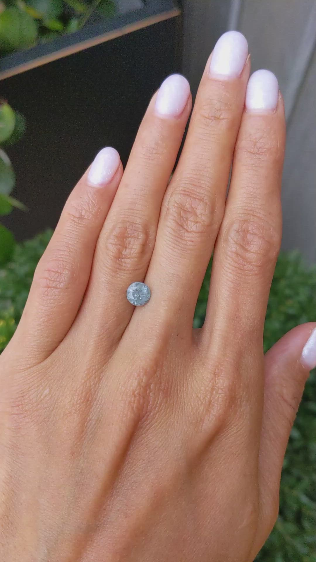 1.15 Ct. Greenish Blue Sapphire from Montana Size Video