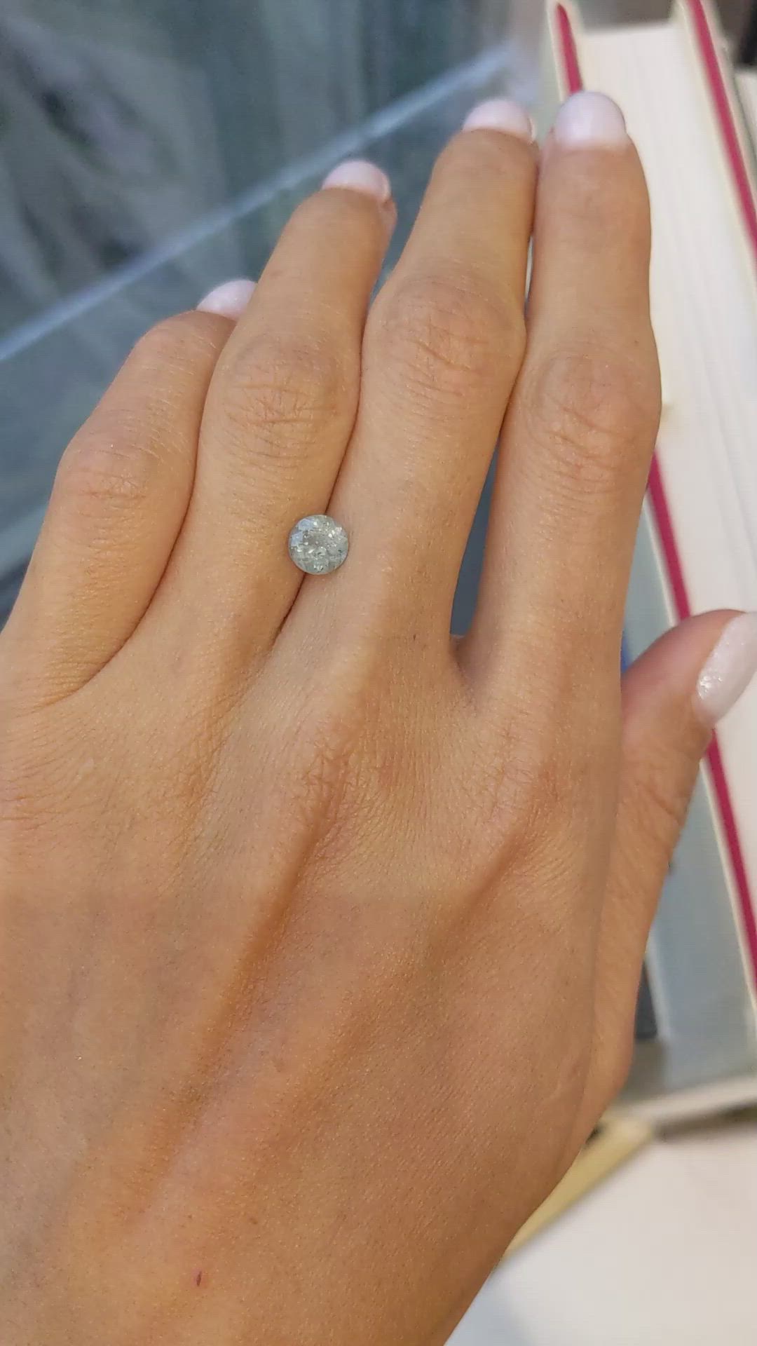 1.15 Ct. Greenish Blue Sapphire from Montana Size Video