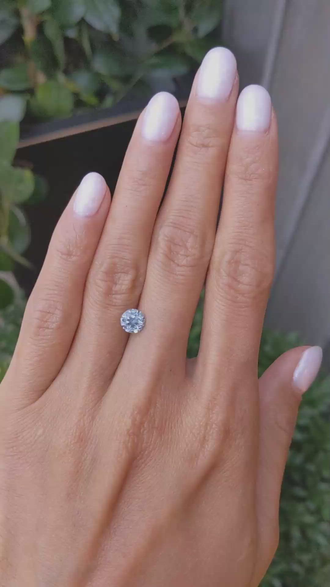 1.33 Ct. Greyish Blue Sapphire from Montana Size Video