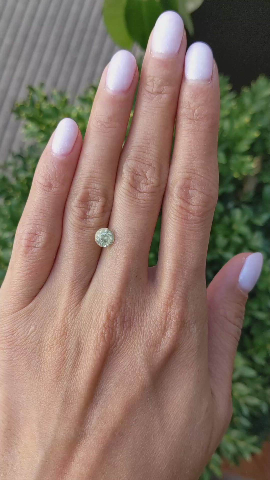 1.34 Ct. Greenish Yellow Sapphire from Montana Size Video