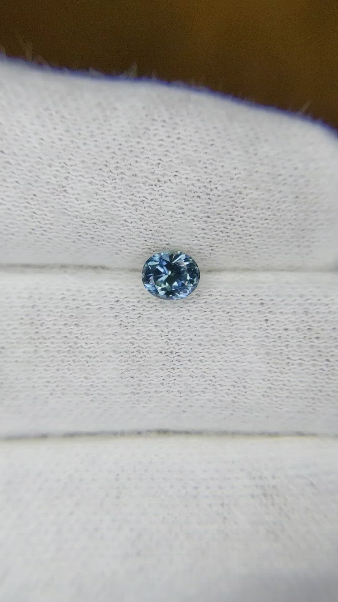 0.72 Ct. Greenish Blue Sapphire from Montana Size Video