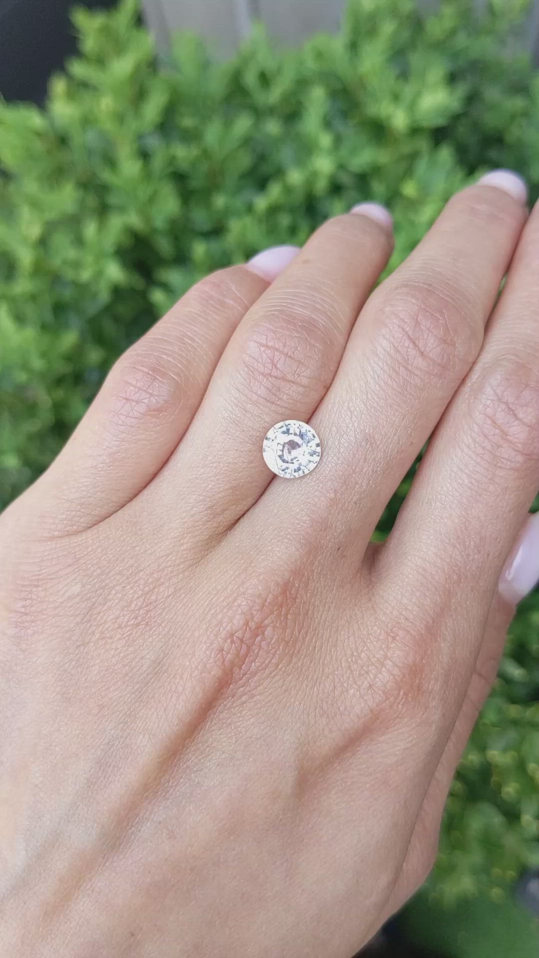 2.36 Ct. Peach Sapphire from Ceylon (Sri Lanka) Size Video