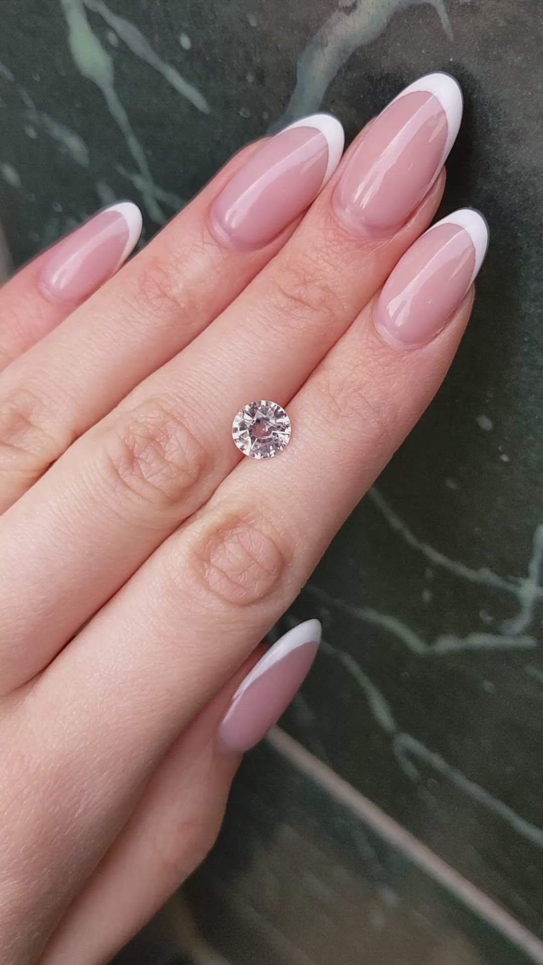 2.36 Ct. Peach Sapphire from Ceylon (Sri Lanka) Size Video