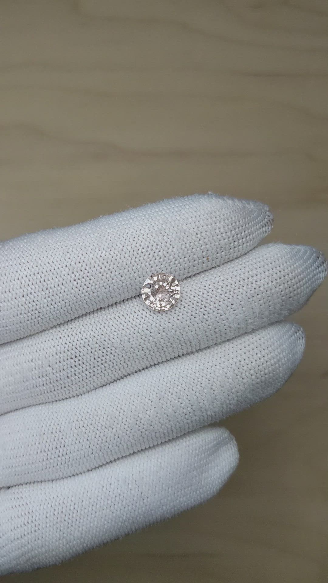 2.36 Ct. Peach Sapphire from Ceylon (Sri Lanka) Size Video