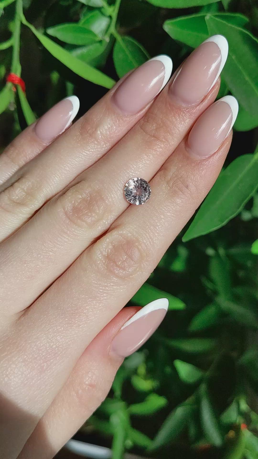 2.36 Ct. Peach Sapphire from Ceylon (Sri Lanka) Size Video