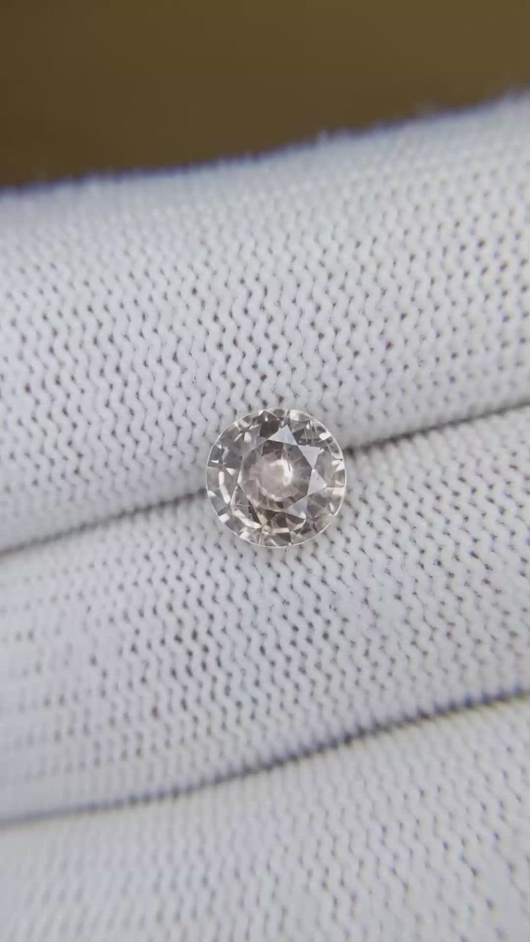 2.36 Ct. Peach Sapphire from Ceylon (Sri Lanka) Size Video