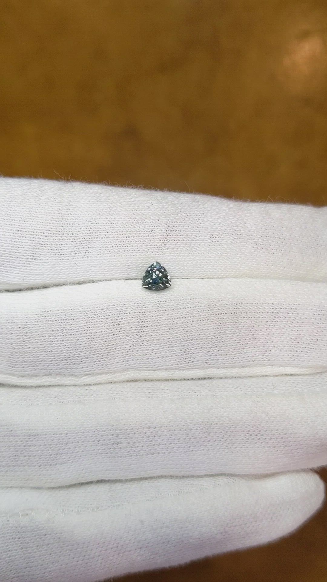 0.64 Ct. Bluish Green Sapphire from Montana Size Video