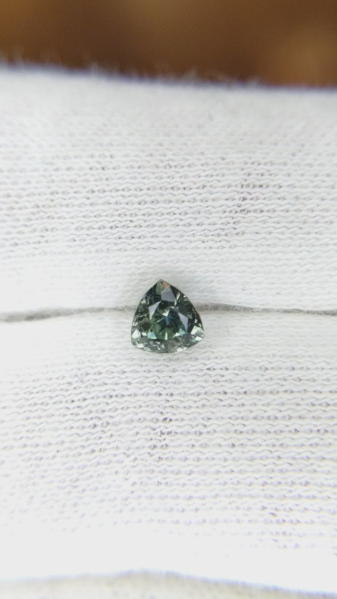 0.64 Ct. Bluish Green Sapphire from Montana Size Video