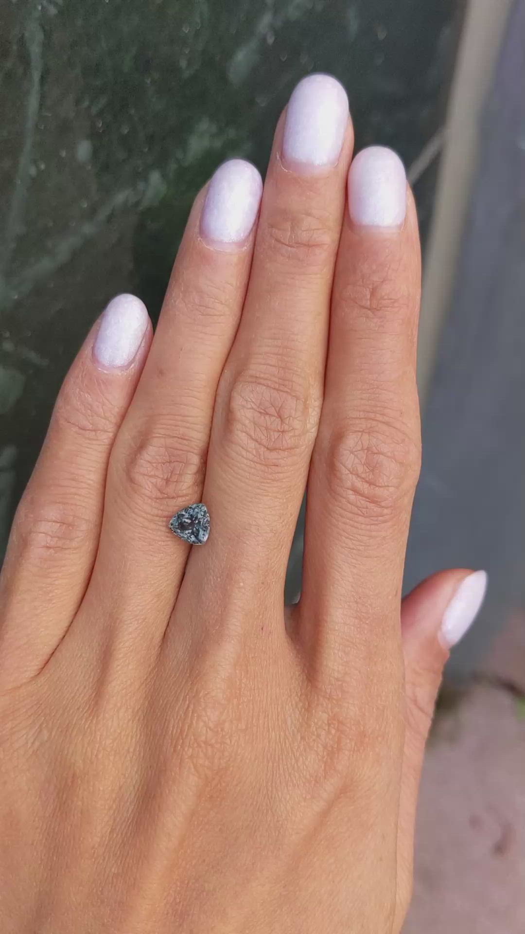 1.42 Ct. Greenish Brown Sapphire from Montana Size Video