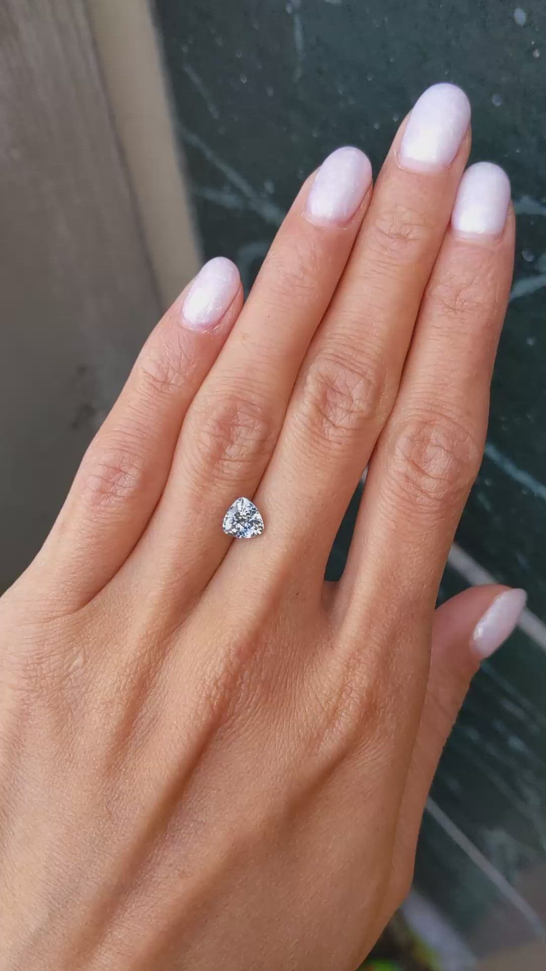 1.22 Ct. Bluish Grey Sapphire from Montana Size Video