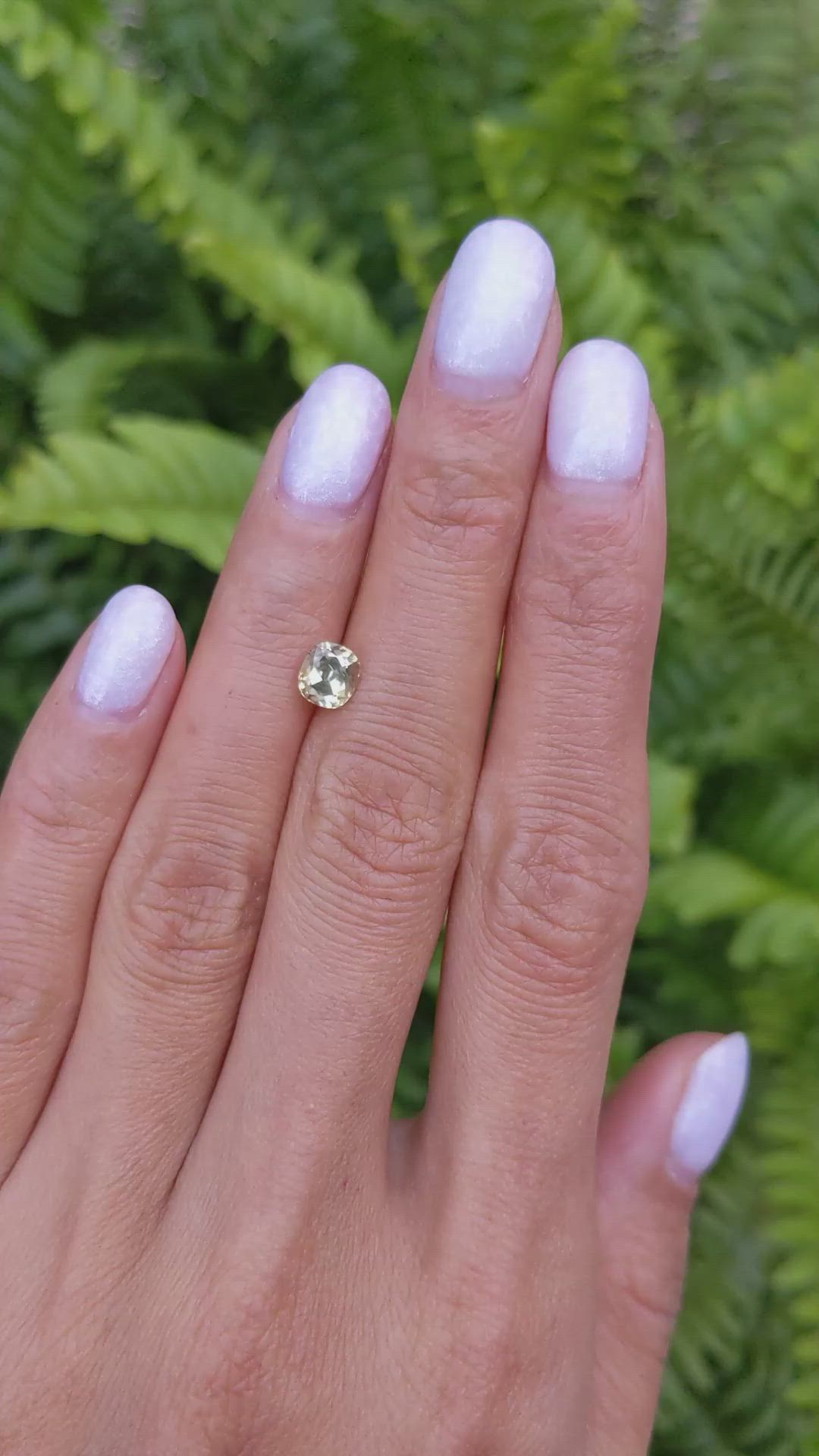 1.01 Ct. Greenish Yellow Sapphire from Montana Size Video