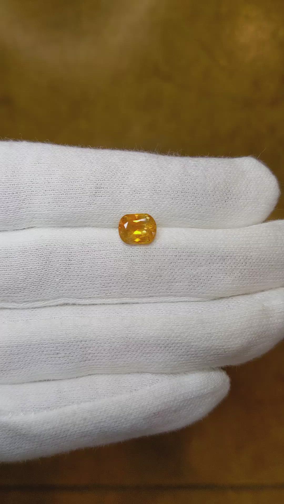1.53 Ct. Orange Sapphire from Montana Size Video