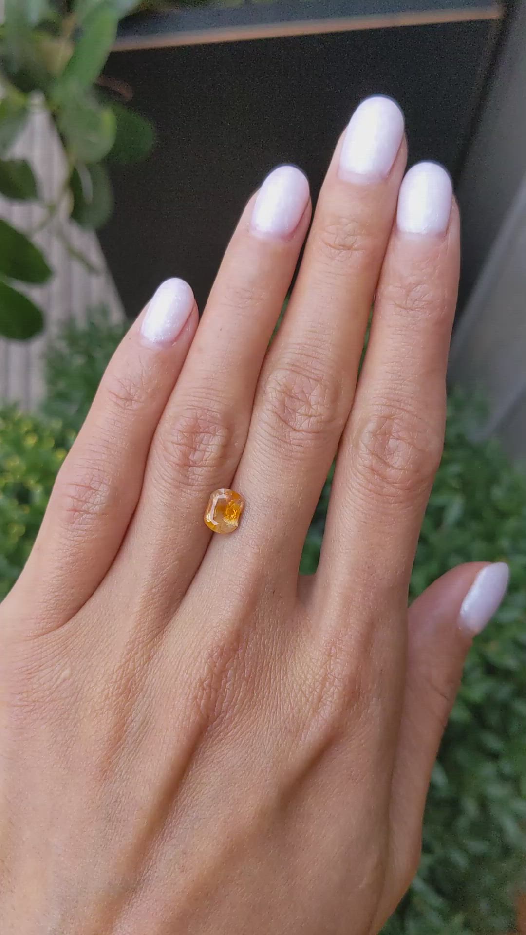 1.53 Ct. Orange Sapphire from Montana Size Video