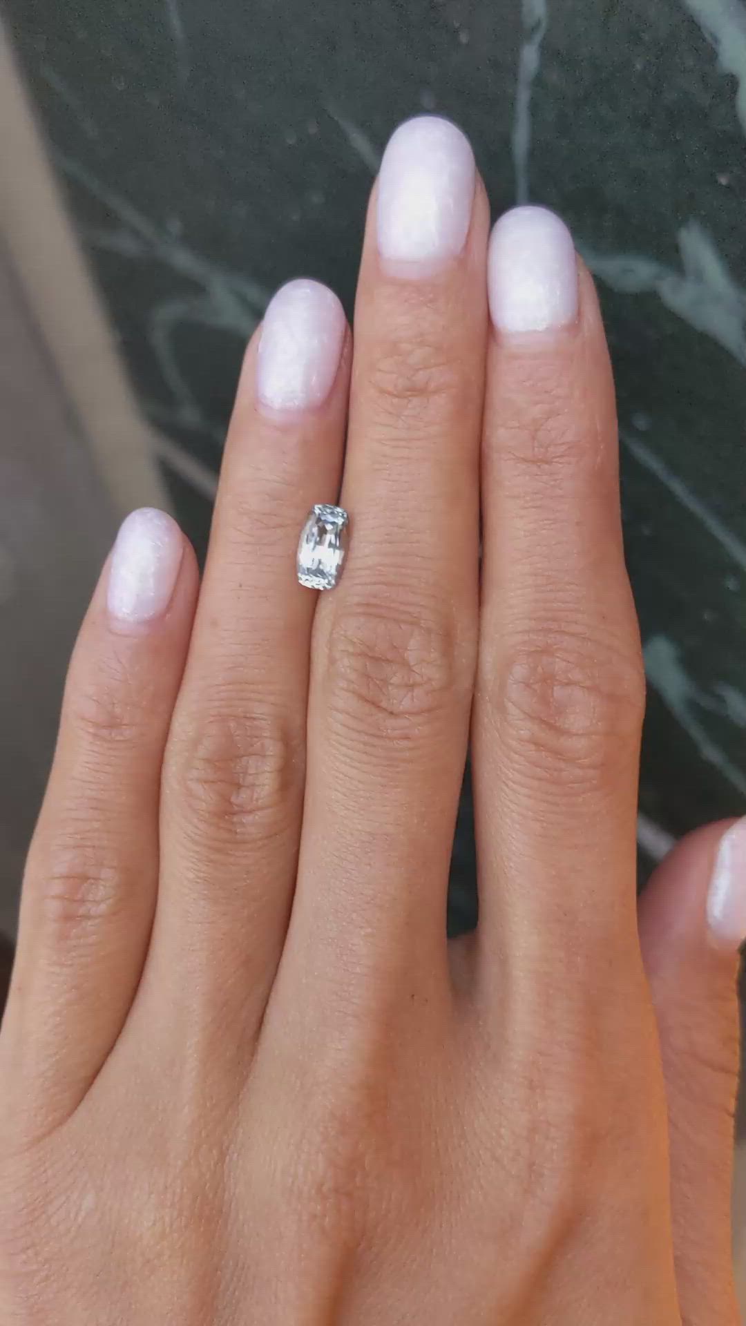 1.48 Ct. Grey Sapphire from Montana Size Video