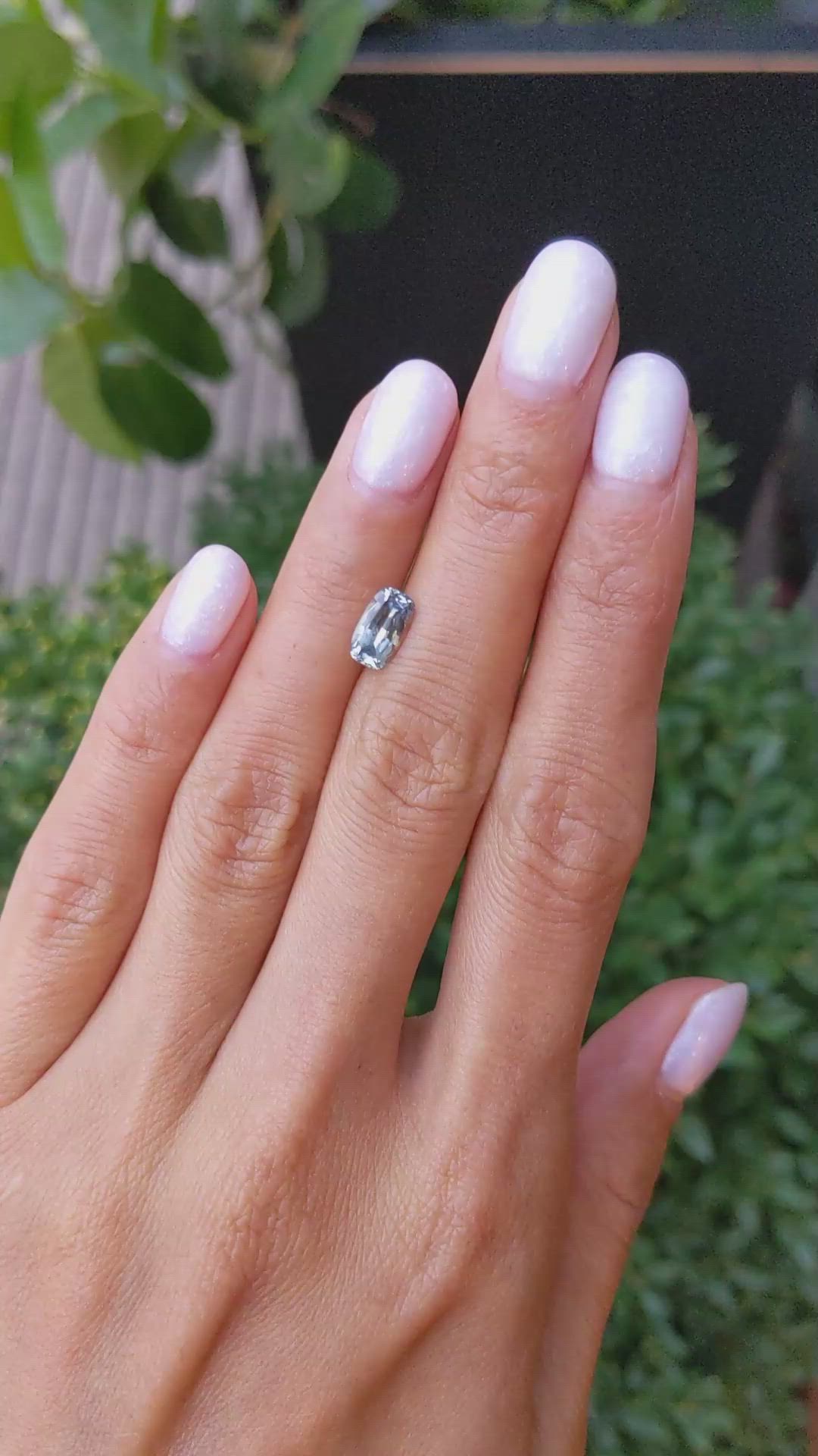 1.48 Ct. Grey Sapphire from Montana Size Video