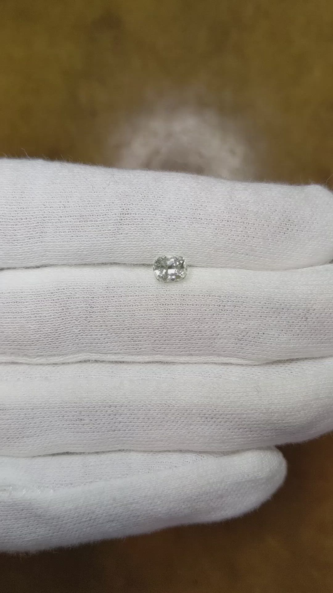 0.66 Ct. Green Sapphire from Montana Size Video