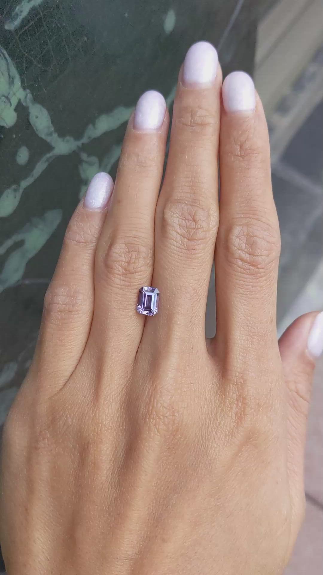 1.66 Ct. Purple Sapphire from Ceylon (Sri Lanka) Size Video