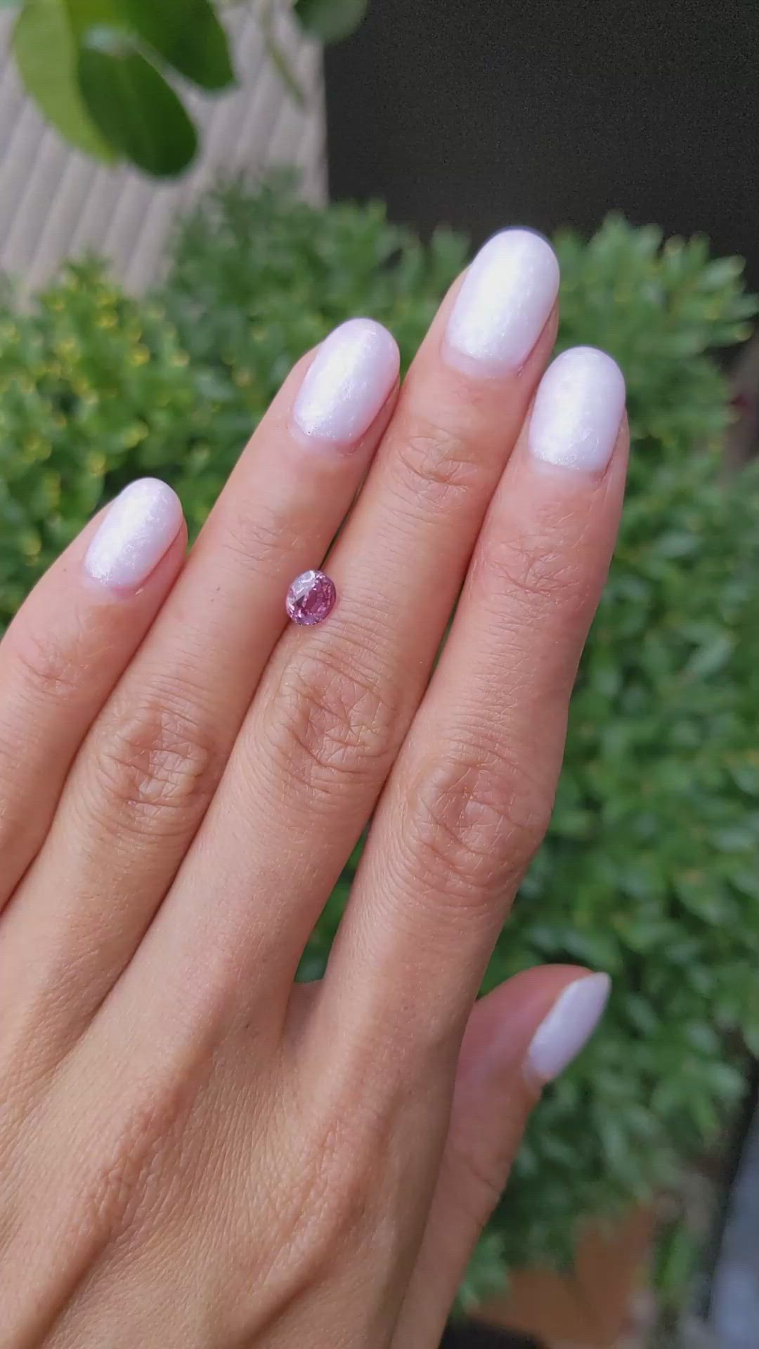 1.18 Ct. Pinkish Purple Sapphire from Ceylon (Sri Lanka) Size Video