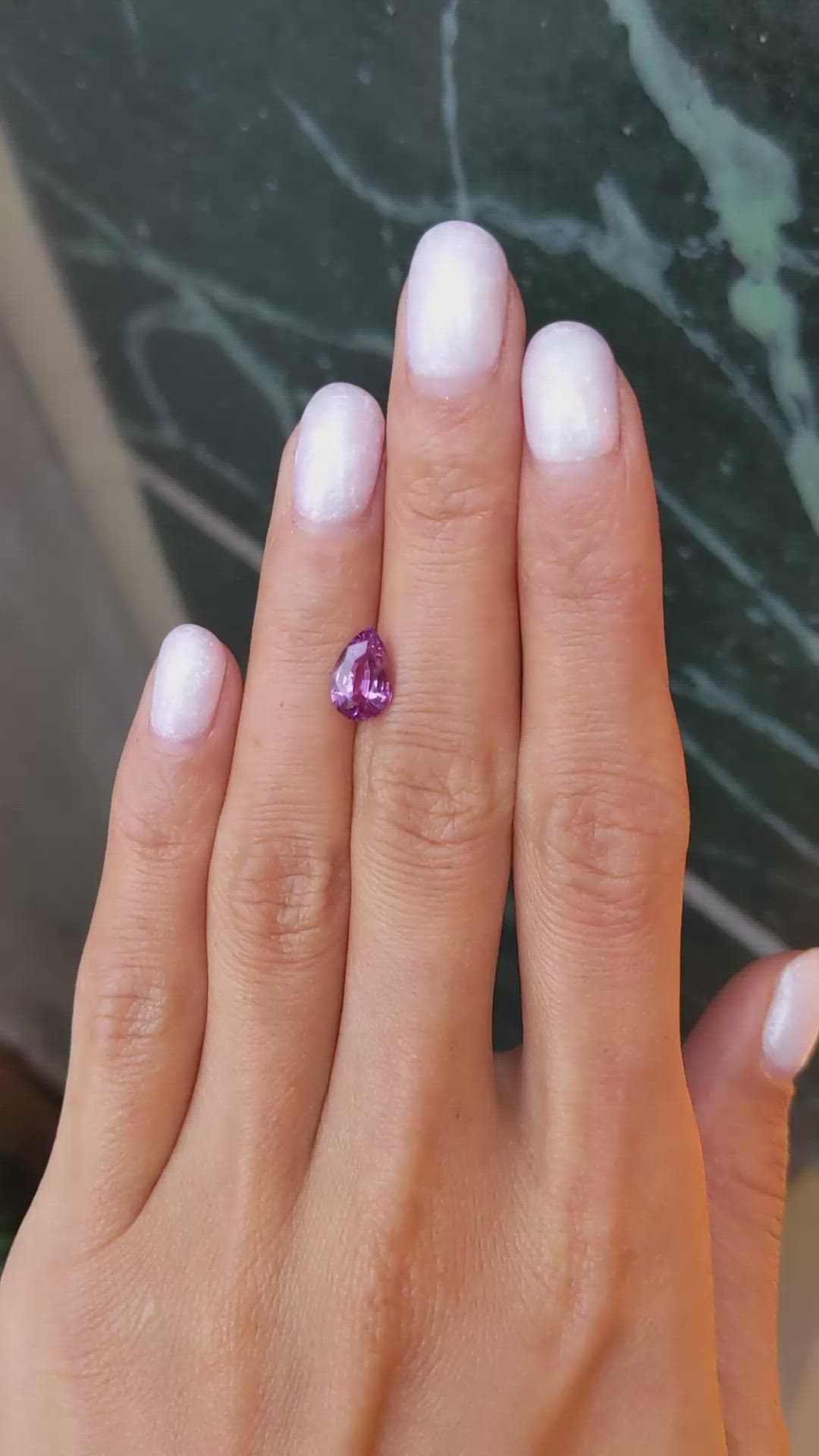1.70 Ct. Purplish Pink Sapphire from Ceylon (Sri Lanka) Size Video
