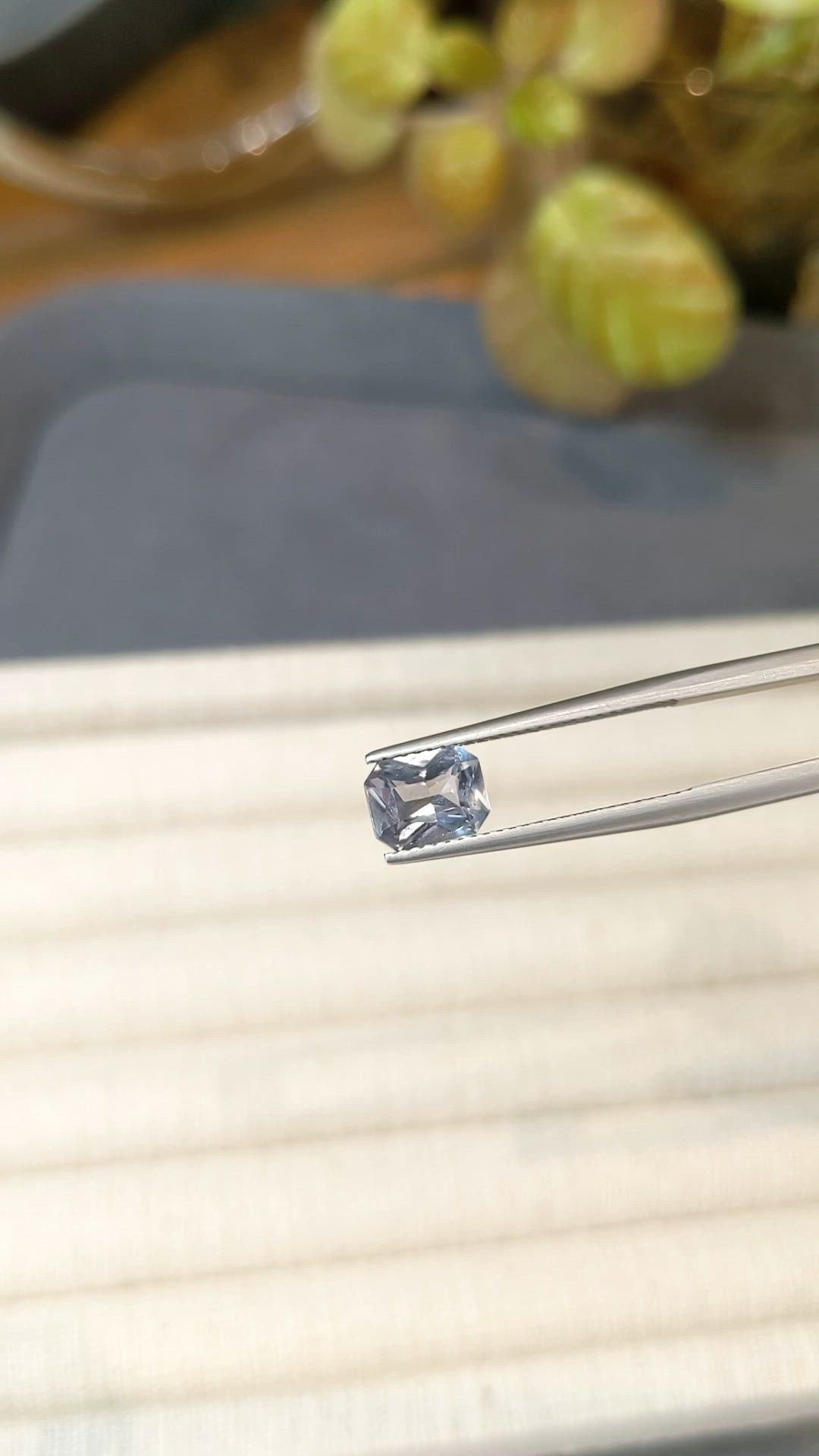 1.62 Ct. Grey Sapphire from Ceylon (Sri Lanka) Size Video