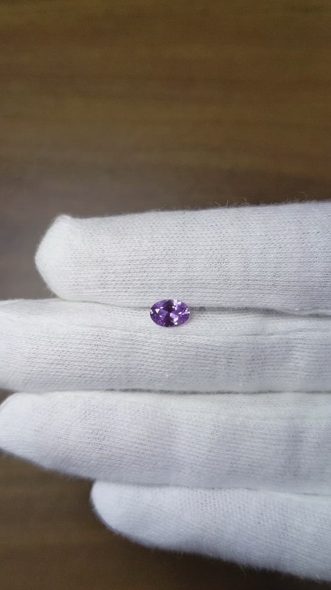 0.62 Ct. Purple Sapphire from Ceylon (Sri Lanka) Size Video