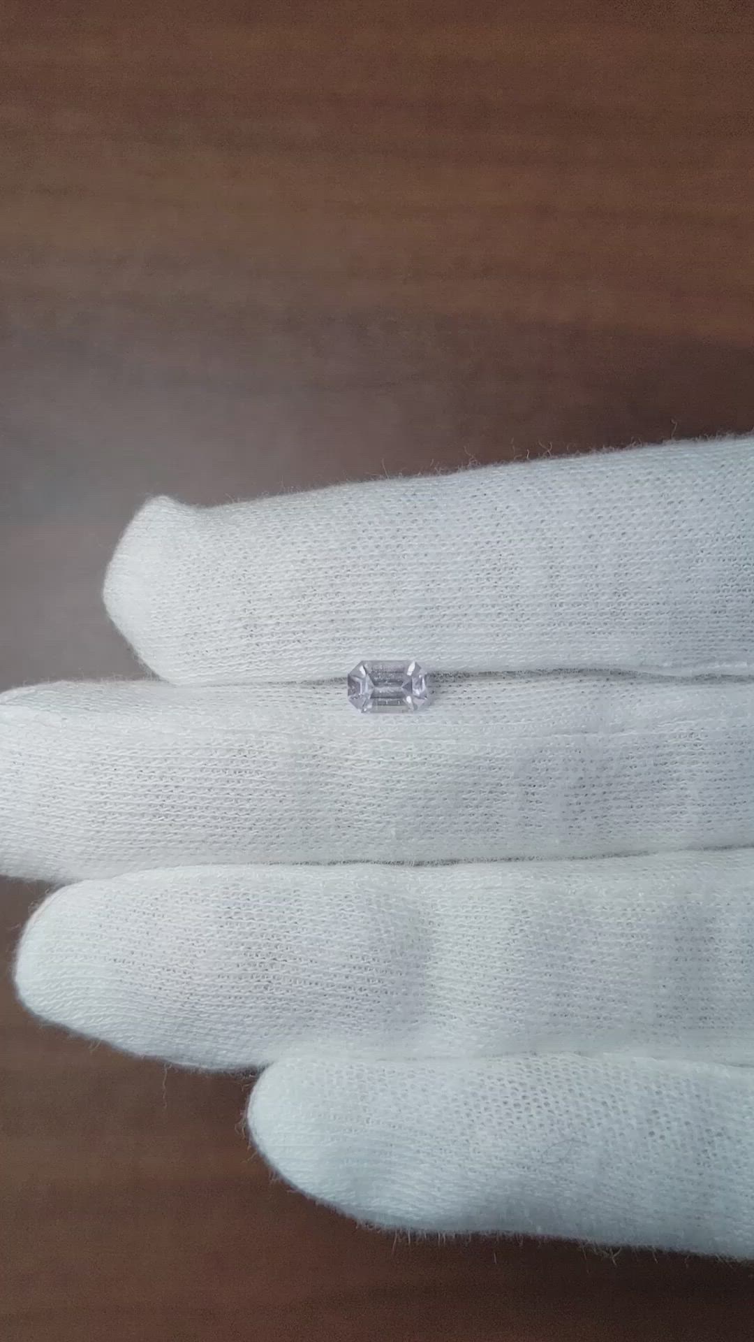 0.68 Ct. Greyish Blue Sapphire from Ceylon (Sri Lanka) Size Video