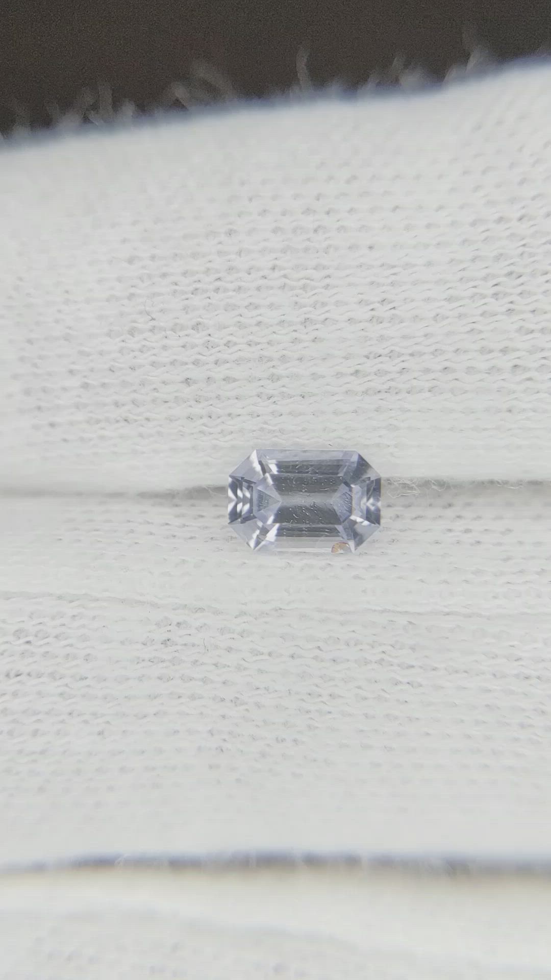 0.68 Ct. Greyish Blue Sapphire from Ceylon (Sri Lanka) Size Video