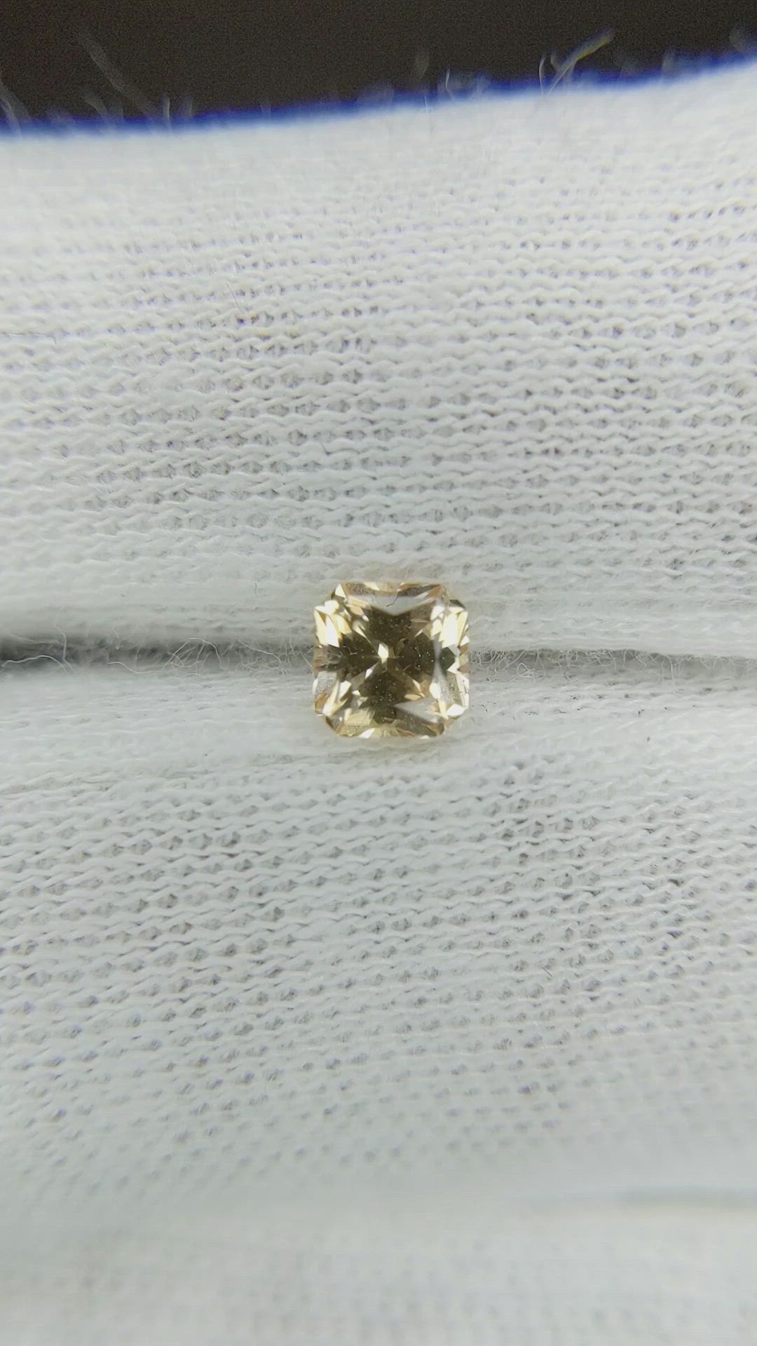 0.54 Ct. Peach Sapphire from Ceylon (Sri Lanka) Size Video