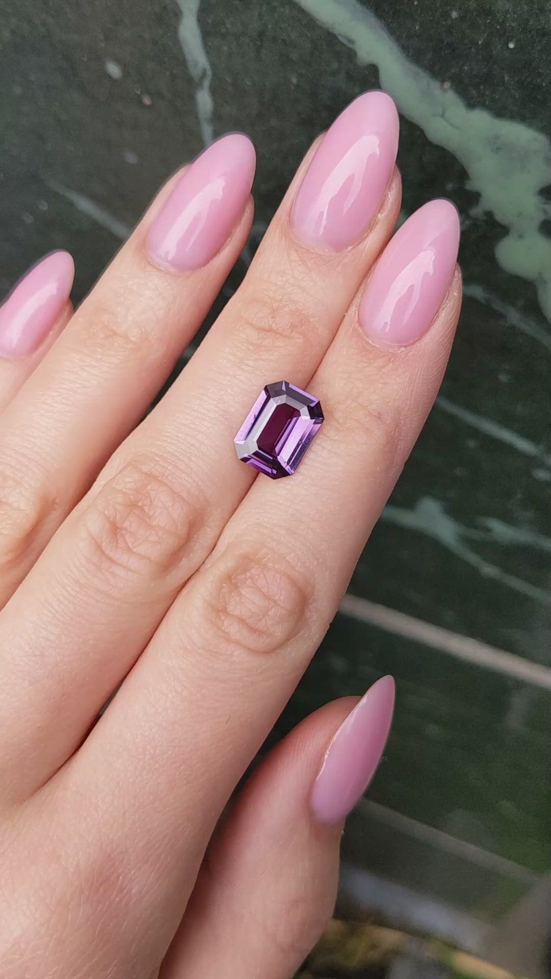 4.43 Ct. Purple Sapphire from Ceylon (Sri Lanka) Size Video