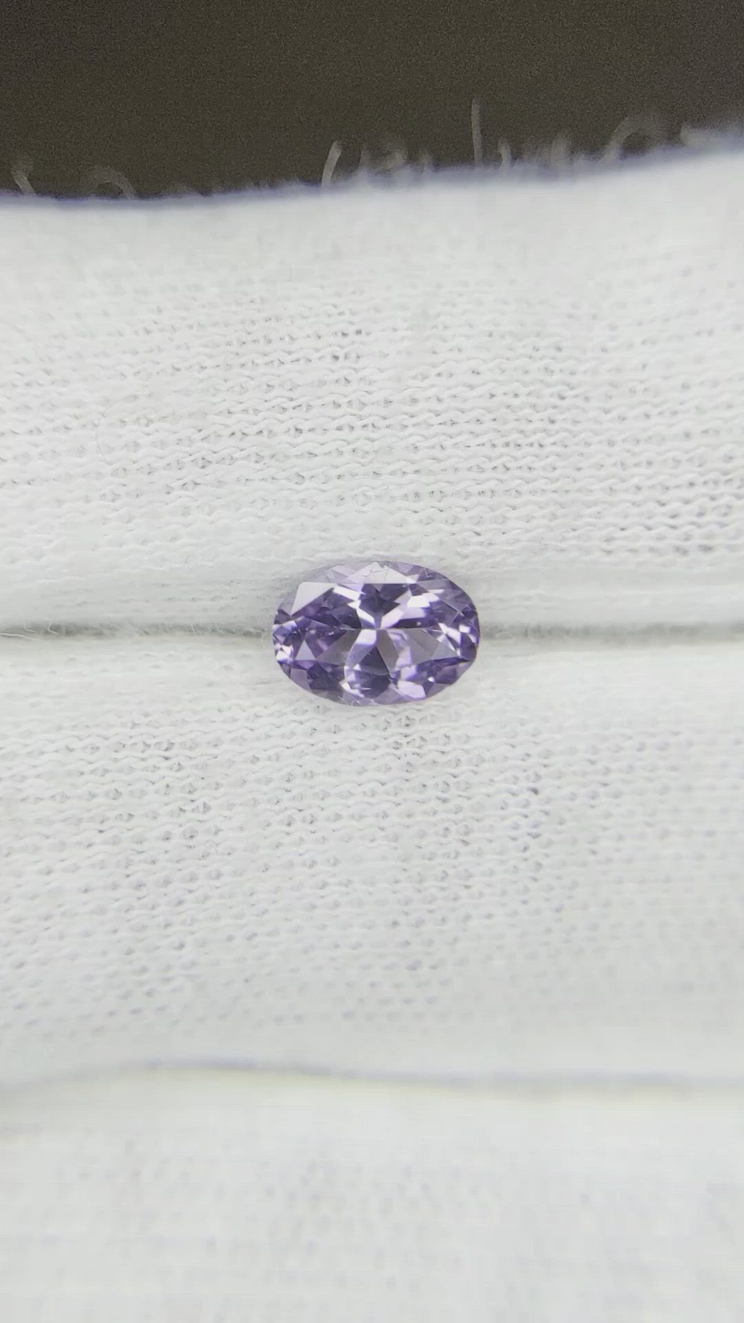0.70 Ct. Purple Sapphire from Ceylon (Sri Lanka) Size Video