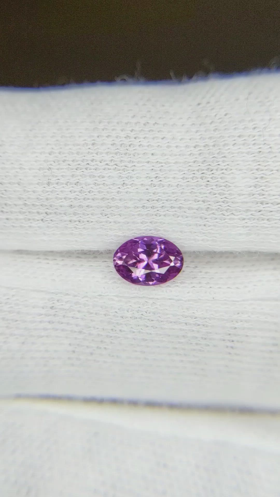 0.74 Ct. Purple Sapphire from Ceylon (Sri Lanka) Size Video