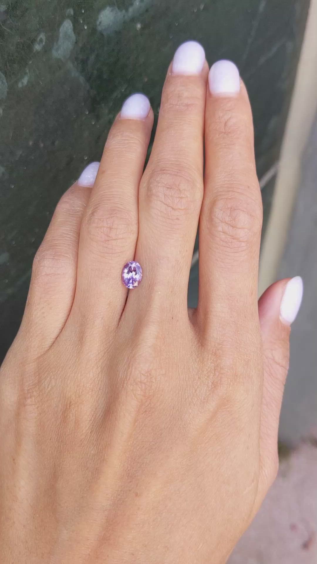 1.05 Ct. Purple Sapphire from Ceylon (Sri Lanka) Size Video