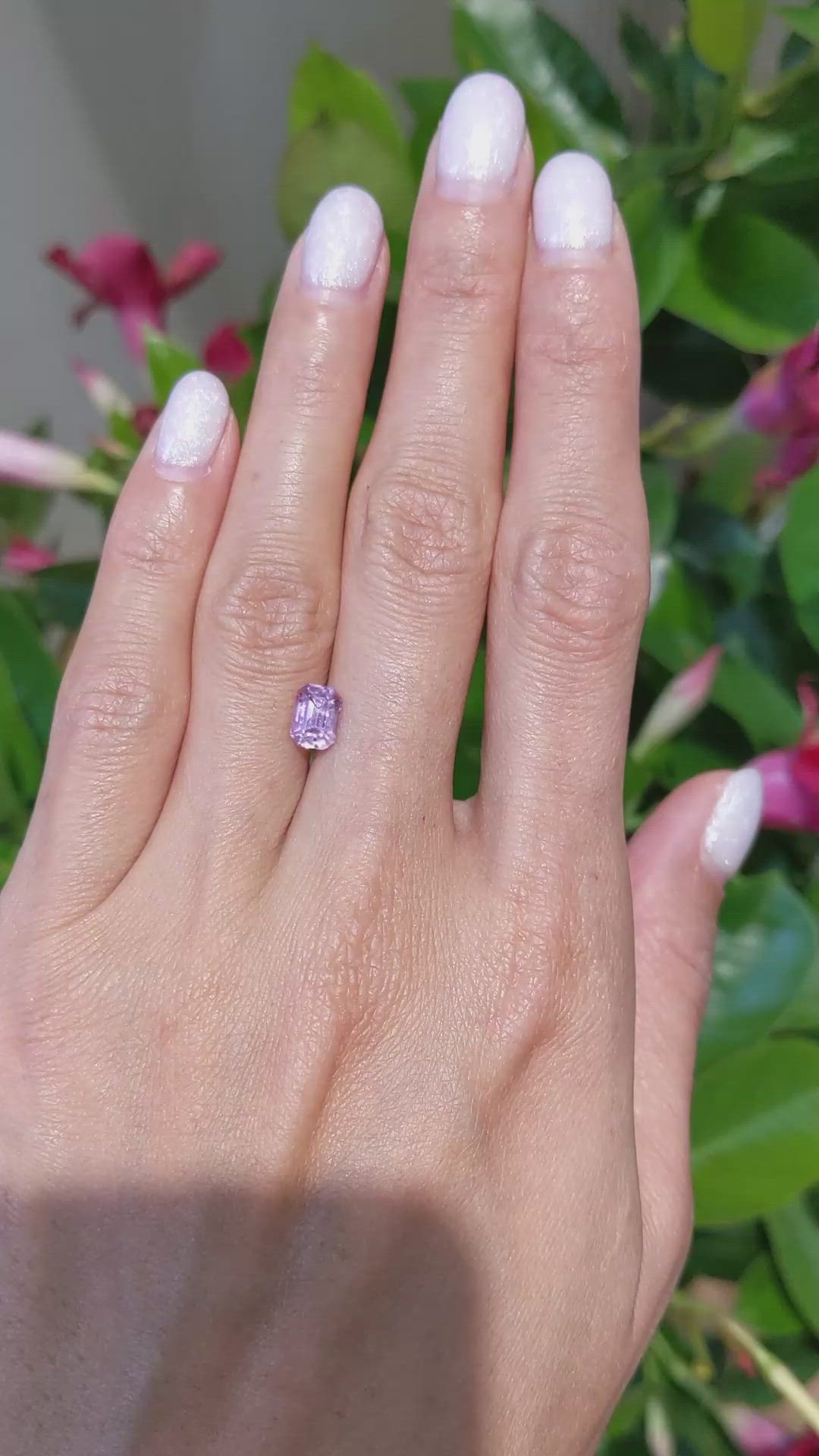 1.31 Ct. Purple Sapphire from Ceylon (Sri Lanka) Size Video