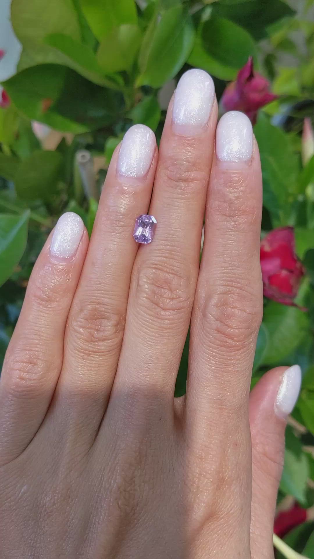 1.05 Ct. Purple Sapphire from Ceylon (Sri Lanka) Size Video