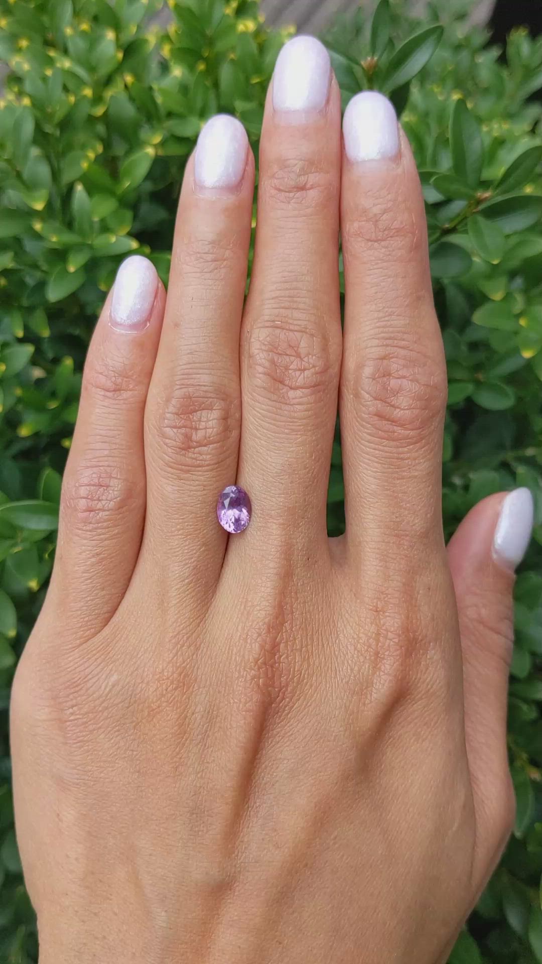 1.30 Ct. Purple Sapphire from Ceylon (Sri Lanka) Size Video