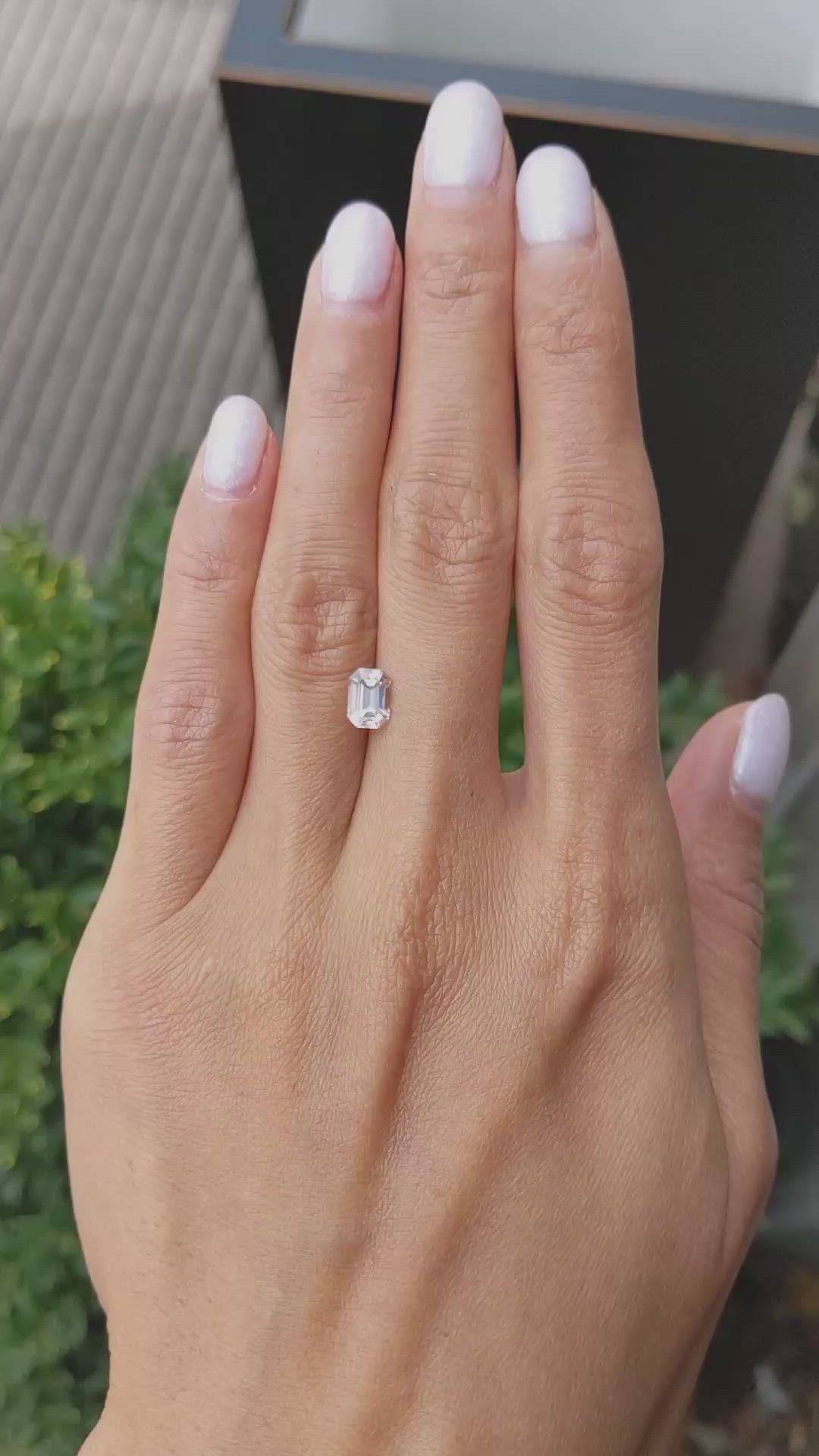 1.30 Ct. Peach Sapphire from Ceylon (Sri Lanka) Size Video