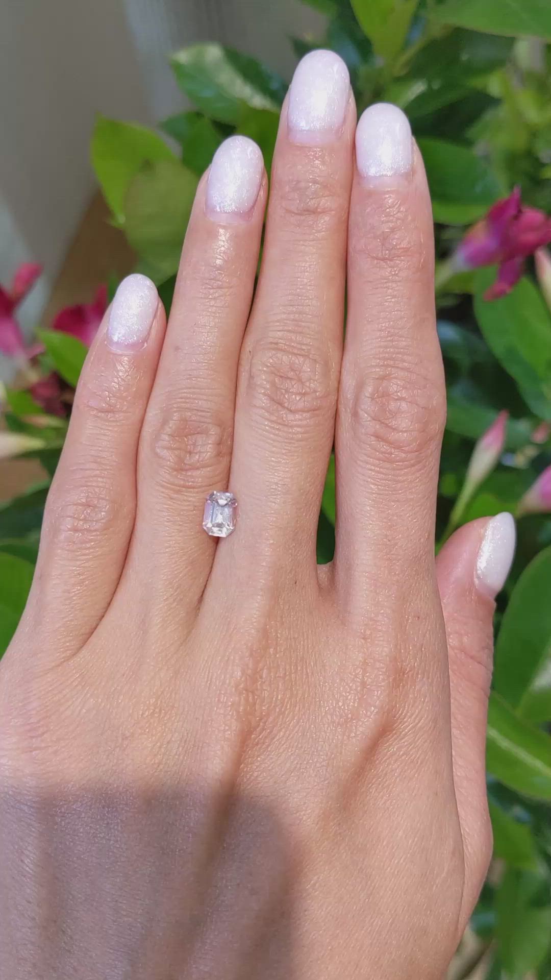 1.30 Ct. Peach Sapphire from Ceylon (Sri Lanka) Size Video