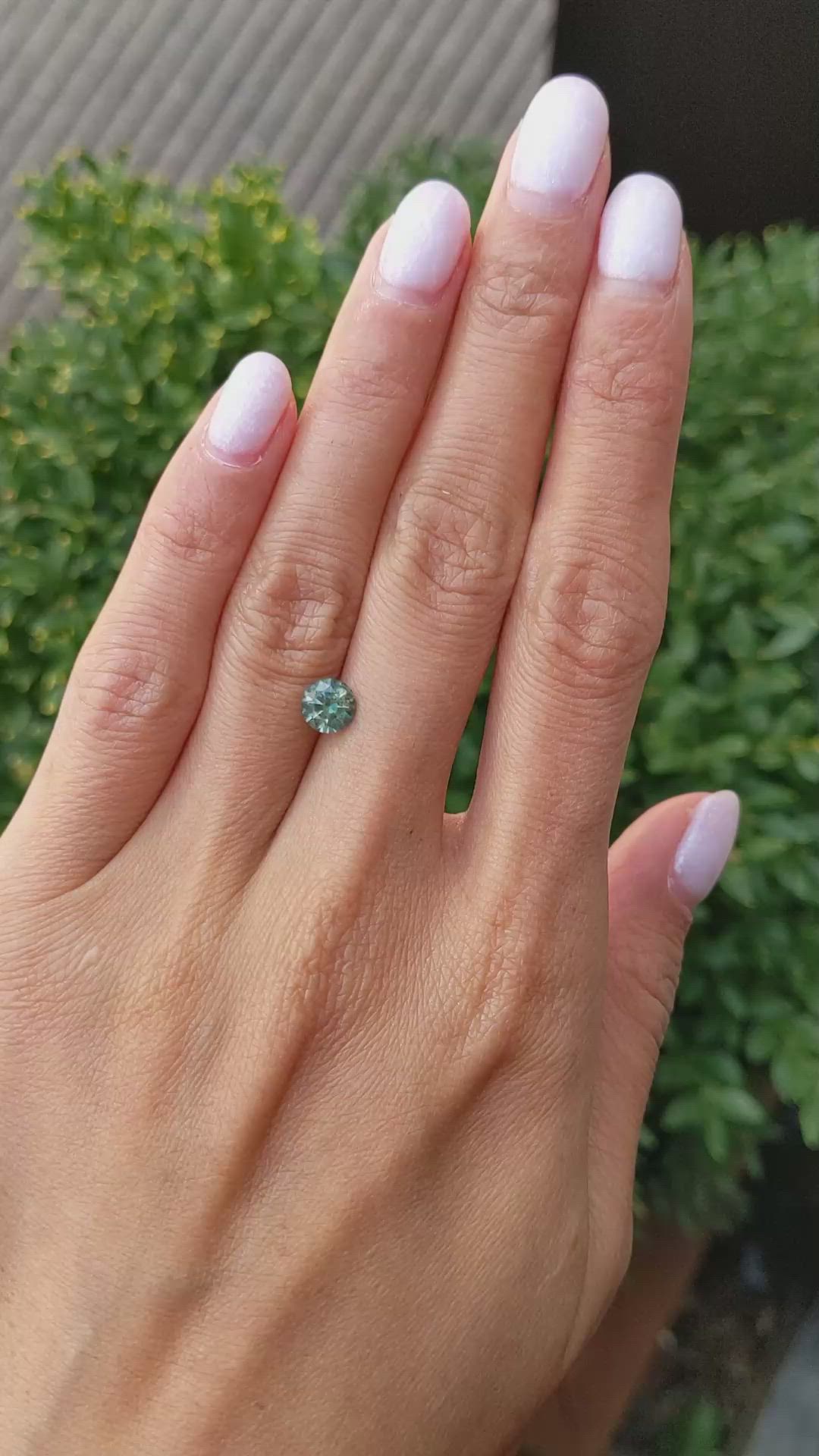 1.01 Ct. Bluish Green Sapphire from Montana Size Video