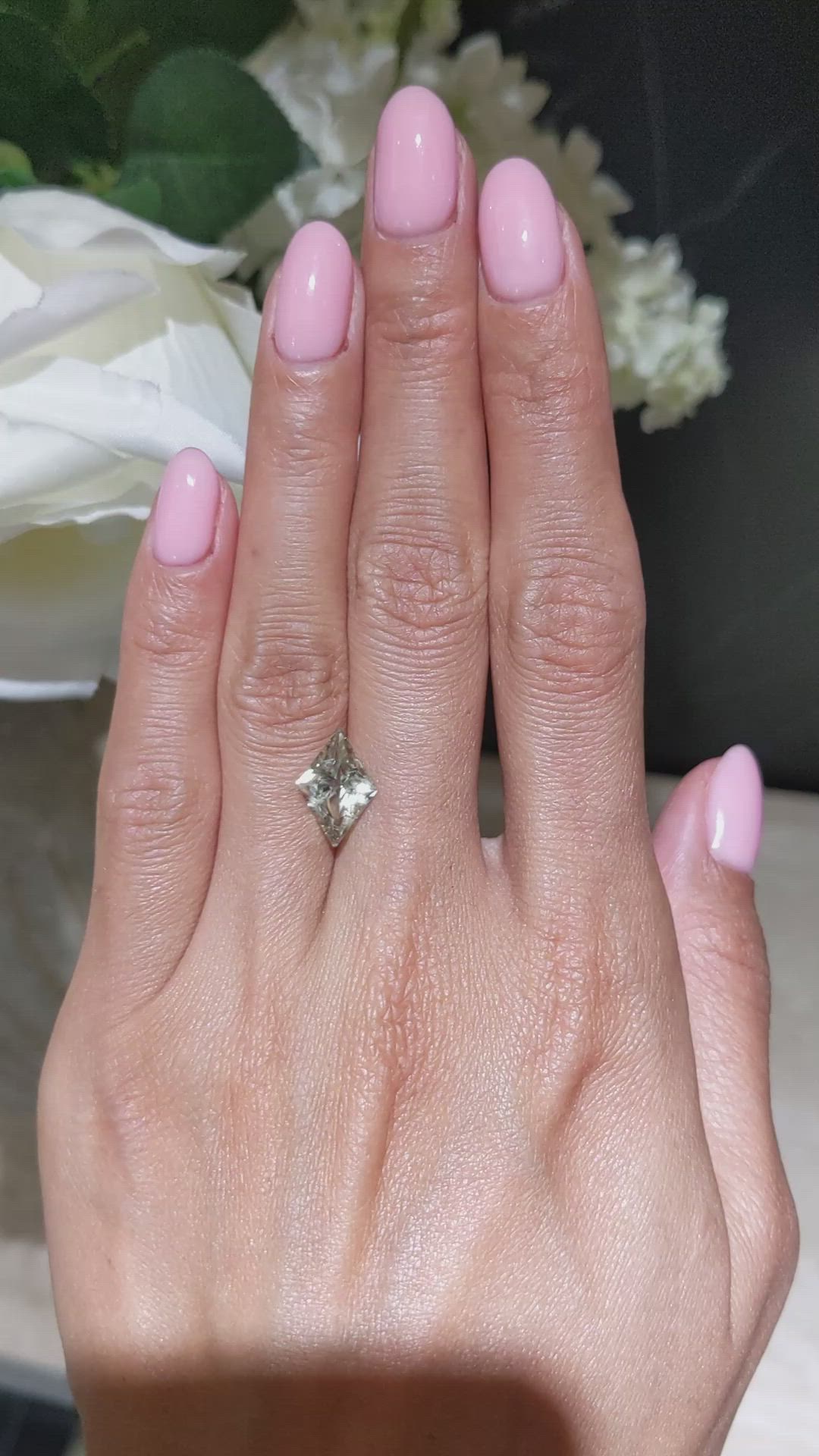 3.20 Ct. Yellowish Green Sapphire from Montana Size Video