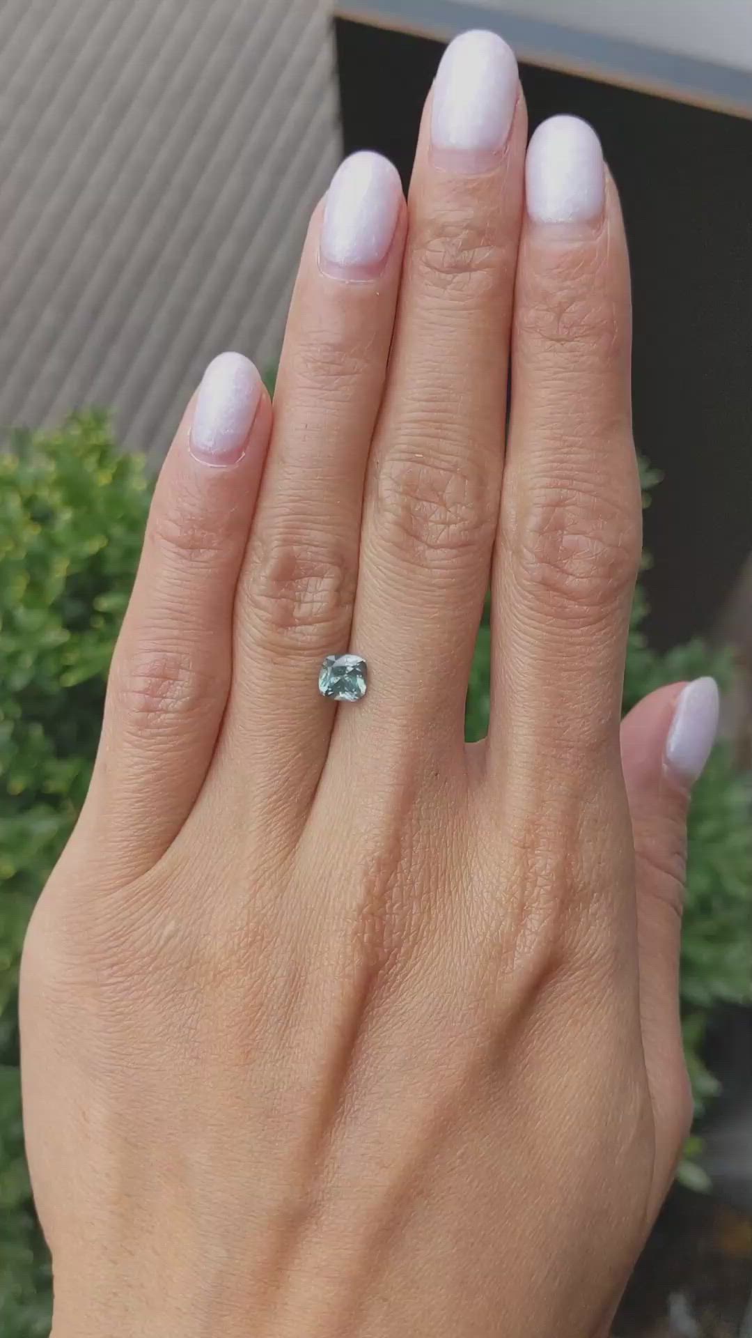 1.21 Ct. Green Sapphire from Montana Size Video