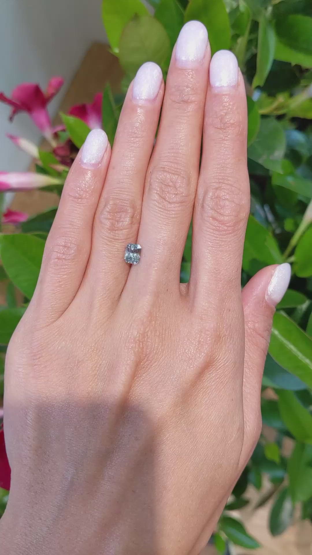 1.15 Ct. Green Sapphire from Montana Size Video